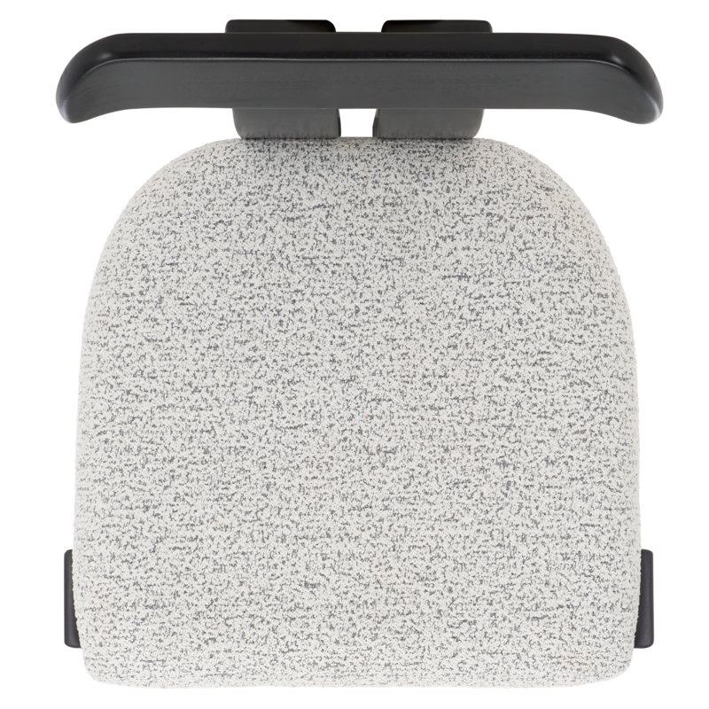 Cayde Boucle Seat Dining Chair, White/Black