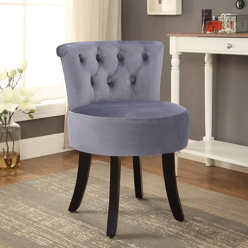 Weber Solid Wood Accent Stool, Grey