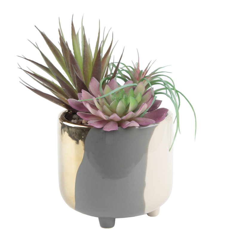Pot de fleurs en céramique Pimentel, gris