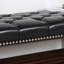 Banc de bout de chambre à coucher avec capitonnage capitonné et banc de bout d'entrée de lit, avec garniture cloutée et tablette de chambre à coucher-1863134725-1863842349