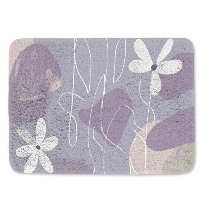 Tapis de bain en microfibre / microsuède