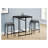Lamina 32" Rectangular Counter Height Dining Table, Black MDF Finish for Small Spaces