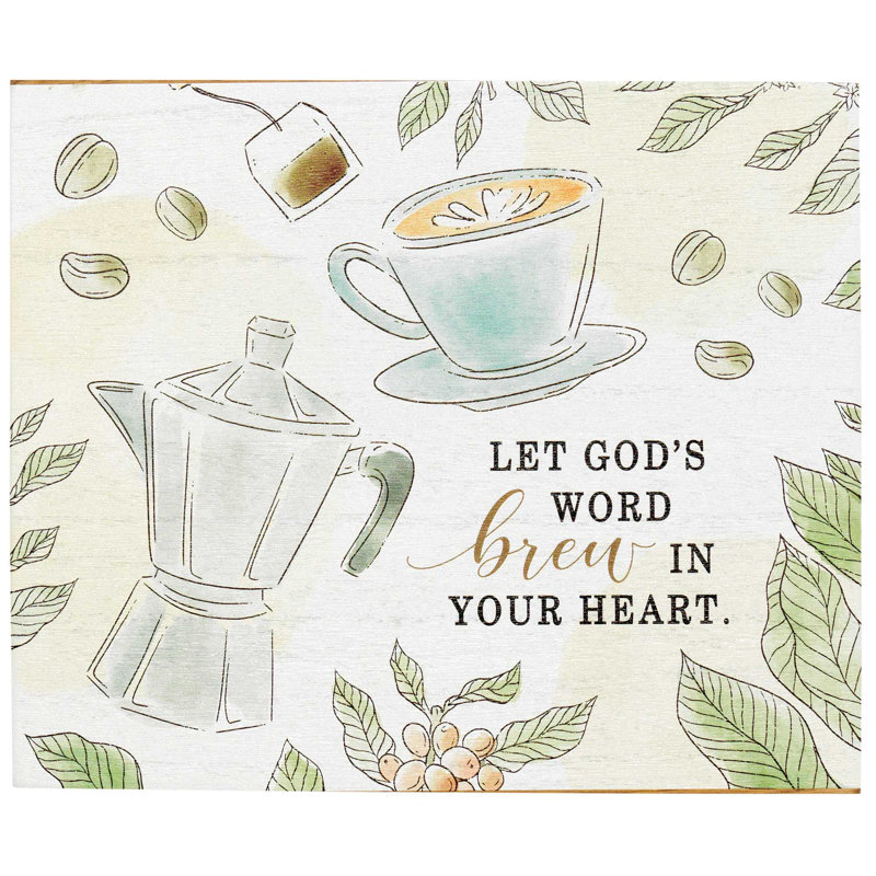 Let Let Gods Word Brew - plaque décorative