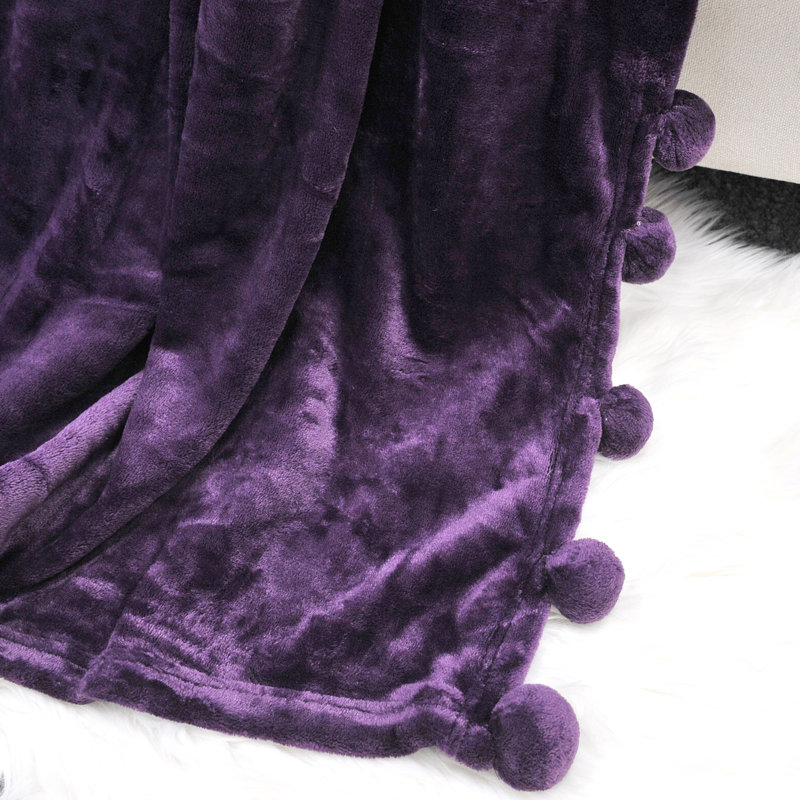  Couverture en molleton flanelle, Vin de mûre, L 50 po x L 60 po