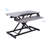  46 in. Beige Height Adjustable Standing Desk Converter with Anti Fatigue Mat Triple Monitor Riser Keyboard Tray-264480306-264480307