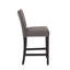 Ensemble de salle à manger 5 pièces à hauteur de comptoir Mella - Table ronde en faux marbre avec 4 tabourets Parsons en velours gris