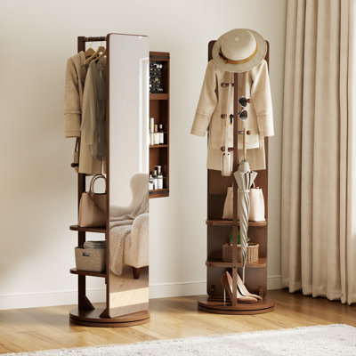 Miroir rotatif pleine grandeur avec rangement