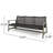 3 Seater Grey Outdoor With Handmade And Iron Accents Robust Metal & Wood Frame-332570765