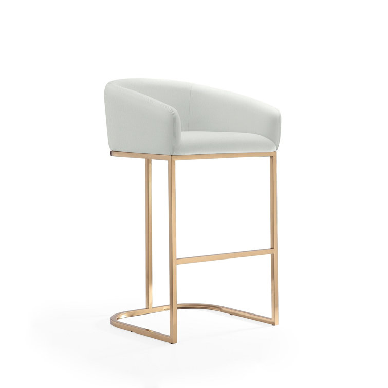Lioba Upholstered Counter Stool with Metal Frame