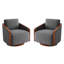 Upholstered Swivel Barrel Chair-1053755036