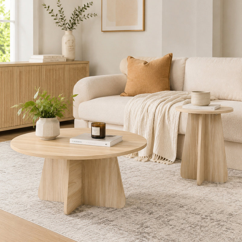 Ensemble de 2 tables basses gigognes Mid-Century