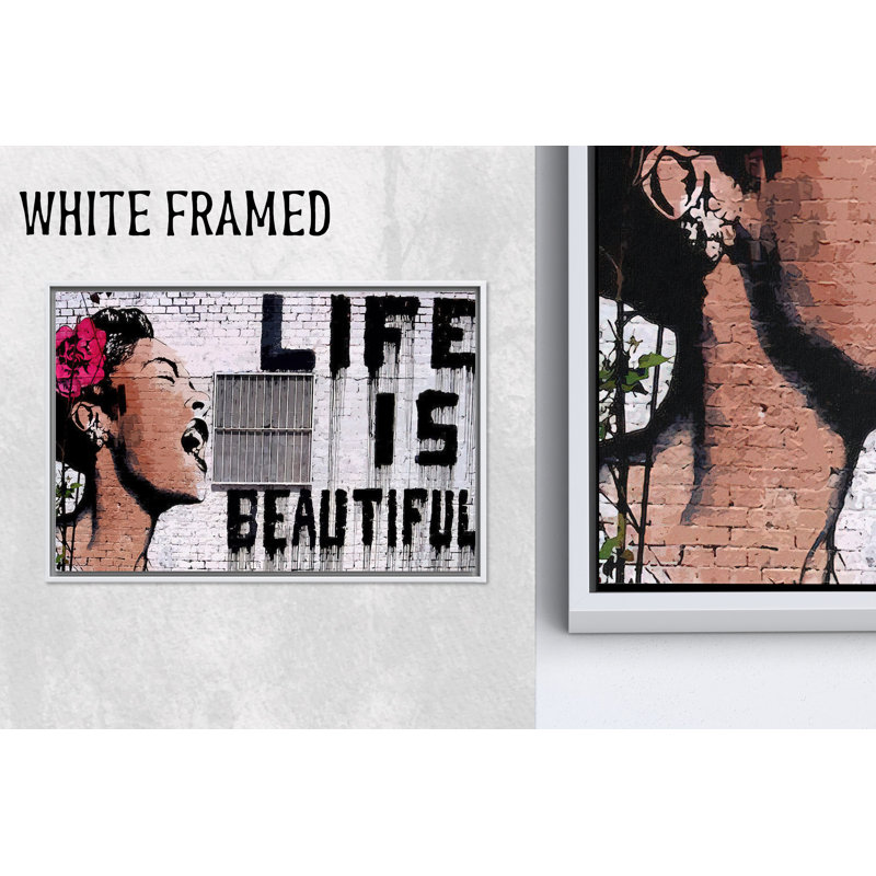 «Capty Banksy Woman», reproduction d'art sur toile, décor moderne, 1P, 27,6 po H x 39,4 po l