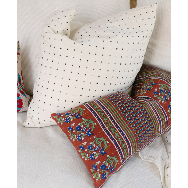 Square Pillow Cover & Insert, Pine, 12" H x 16" W