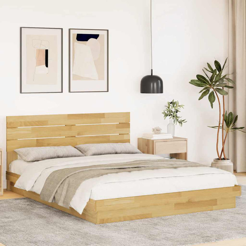 Solid Wood Bed, Double (4'6)