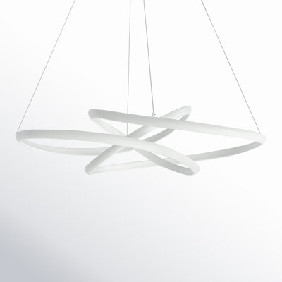 Peabody Single Light Metal Dimmable LED Geometric Chandelier