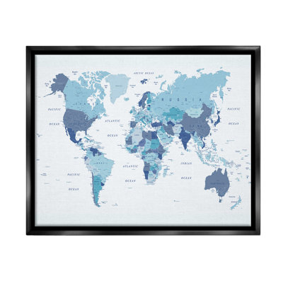«Traditional Blue Map» par Urban Epiphant sur toile