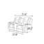Causeuse inclinable double en cuir avec console Ramonia-464162722