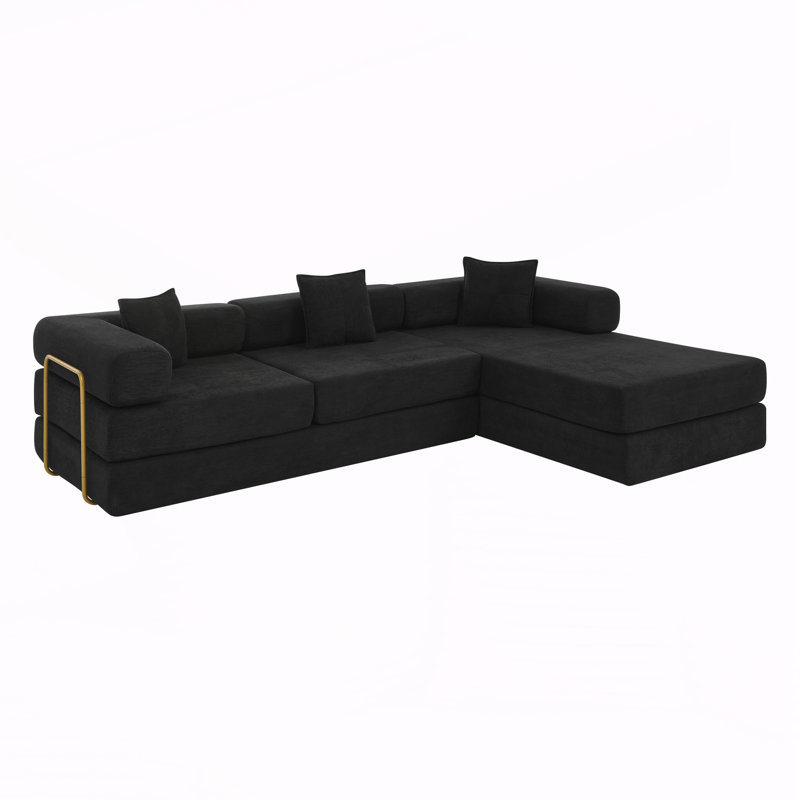 Canapé modulaire modulaire, Noir