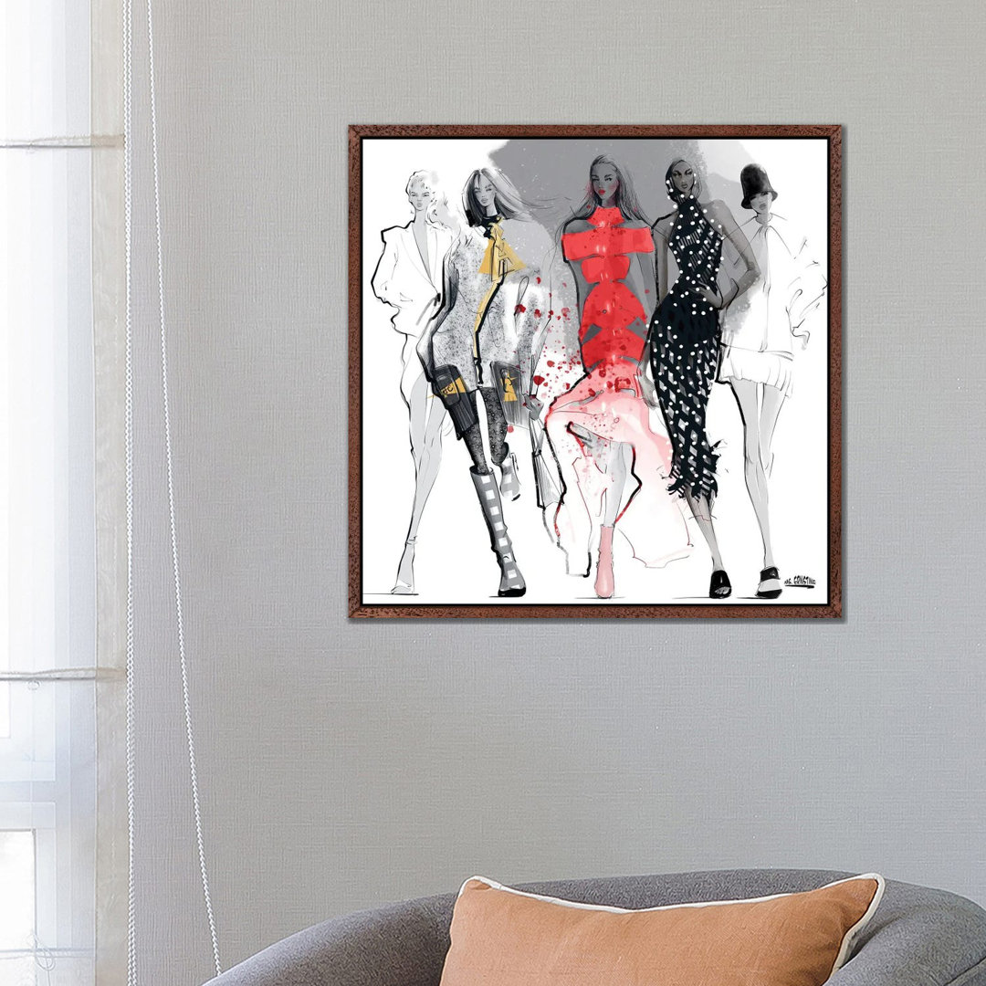 Fashion Week von Marina Ernst - Galerie-verpackte Leinwand Giclée auf Leinwand