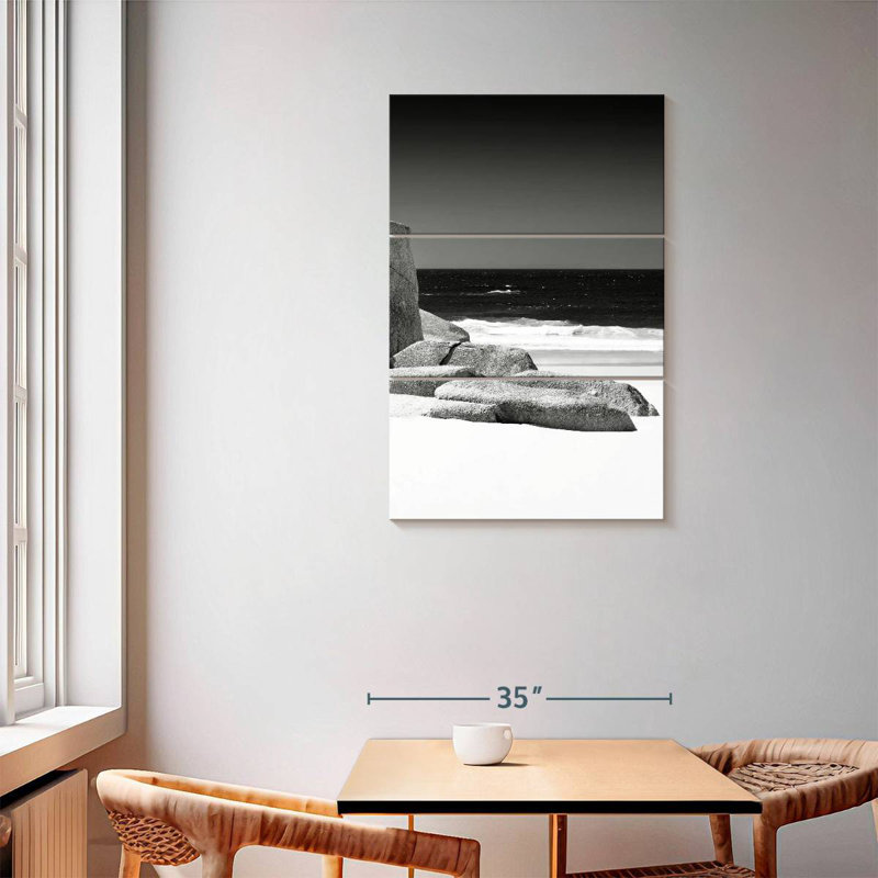 Nicci Tranquil White Sand Beach I, 57" H x 36" W