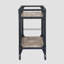 Rustic Oak and Charcoal 2-shelf Serving Cart