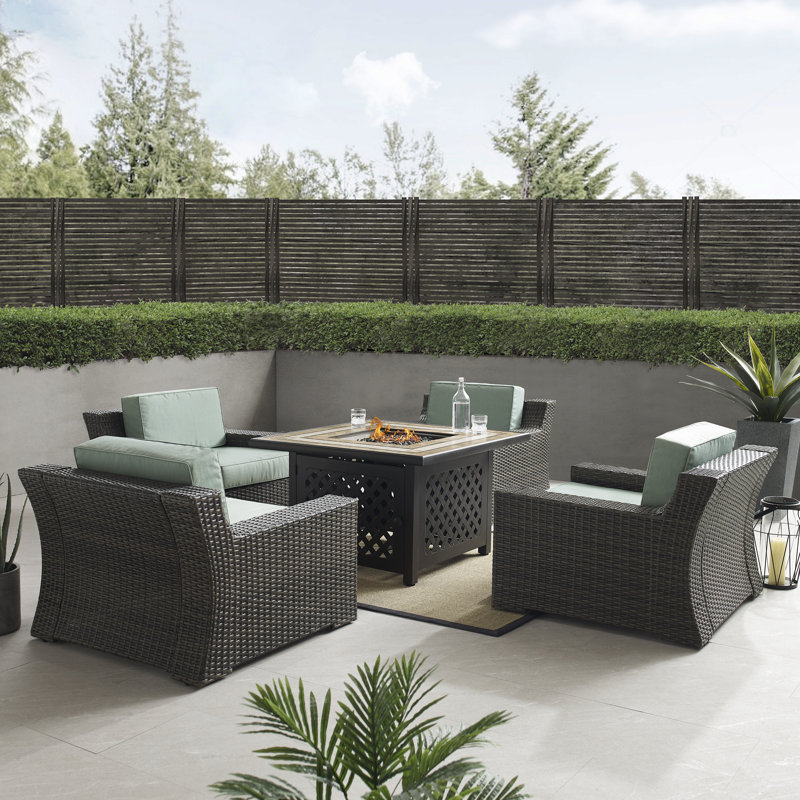 Laderrian 4 - Person Patio Conversation Set with Cushions