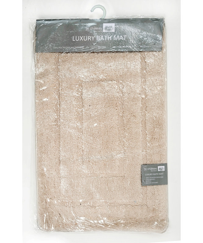 Non-Slip Bath Rug, Cream