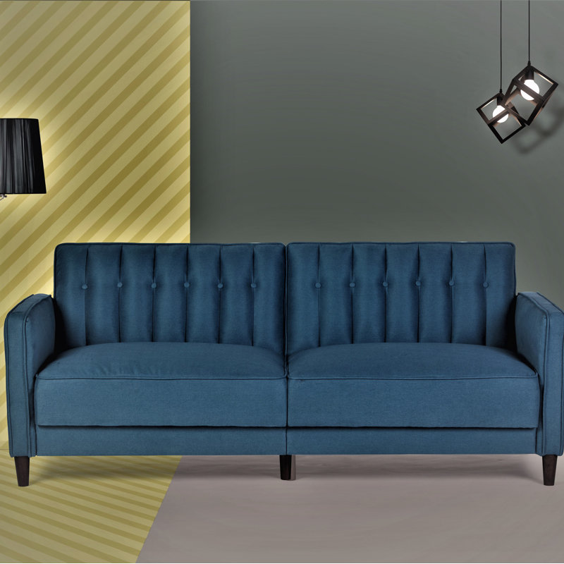 Cornell Upholstered 81'' Sofa, Ocean Blue