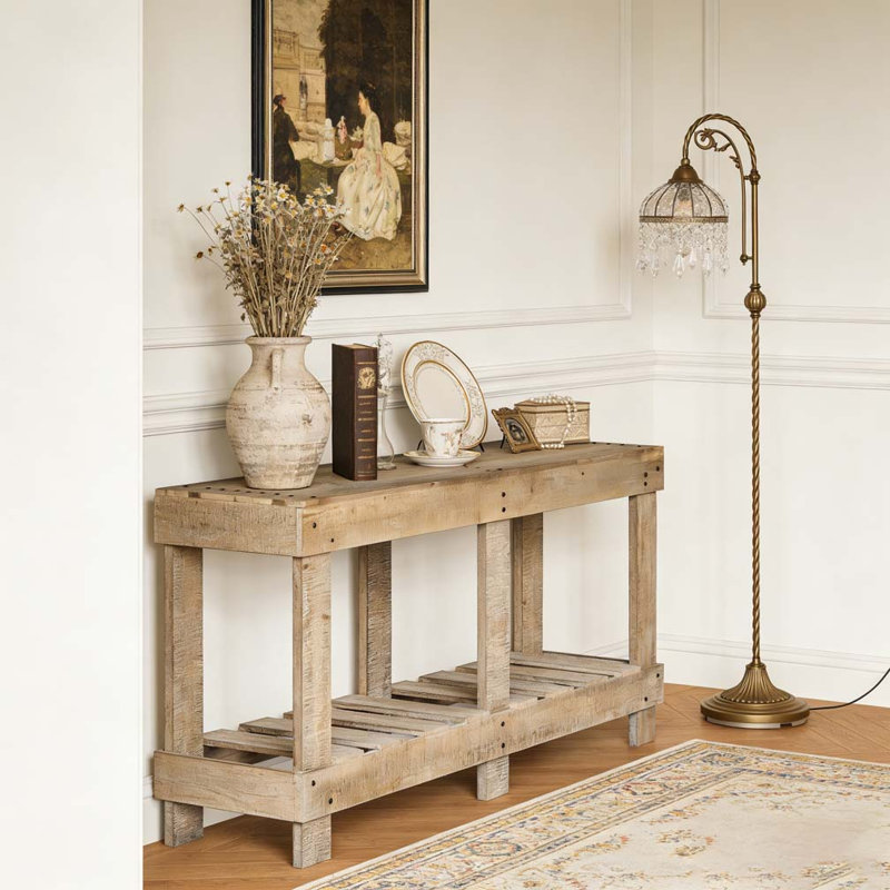 62.9" Vintage Entryway Table, Natural