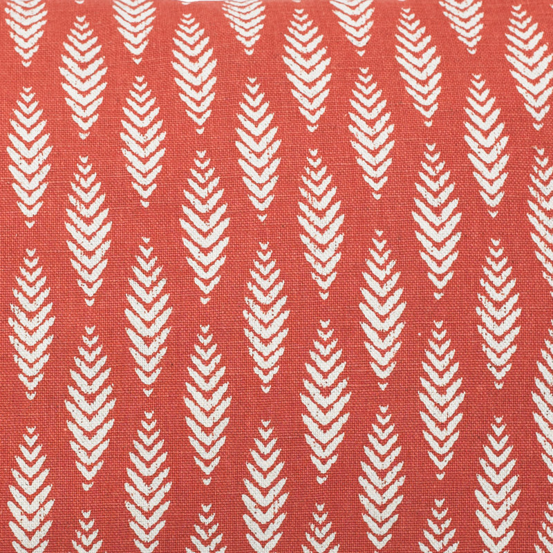 Housse et insert de coussin rectangulaire Oakland, Rouge, 14 po x 36 po