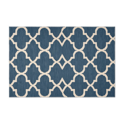 Tapis gris intérieur et extérieur Trellis