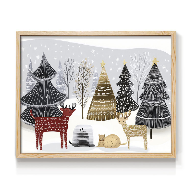 Art de Noël - CXLIX - Reproduction encadrée - Restickable, Naturel, H 16 po x l 20 po