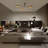 Rancourt 3-LIght Black Finished Long Arms  Dimmable Classic  Semi-Flush Mount Light Fixture