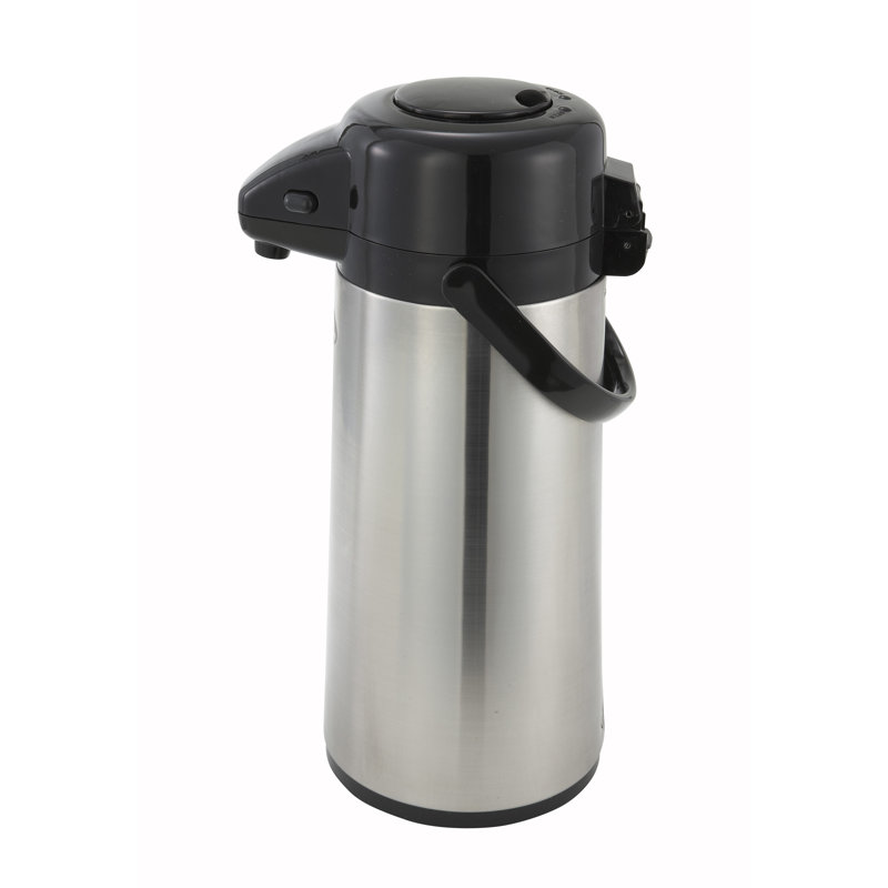 16.5" Glass Lined Airpot with Push Button Top