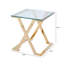 Ayodele 55cm End Table for Living Room Furniture, Modern Sofa Side Table with Glass Top-91854420-91854421
