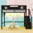 Metal Loft Bed with Stairs and Wardrobe-1835746986