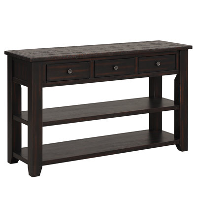 48'' Solid Pine Wood Top Console Table