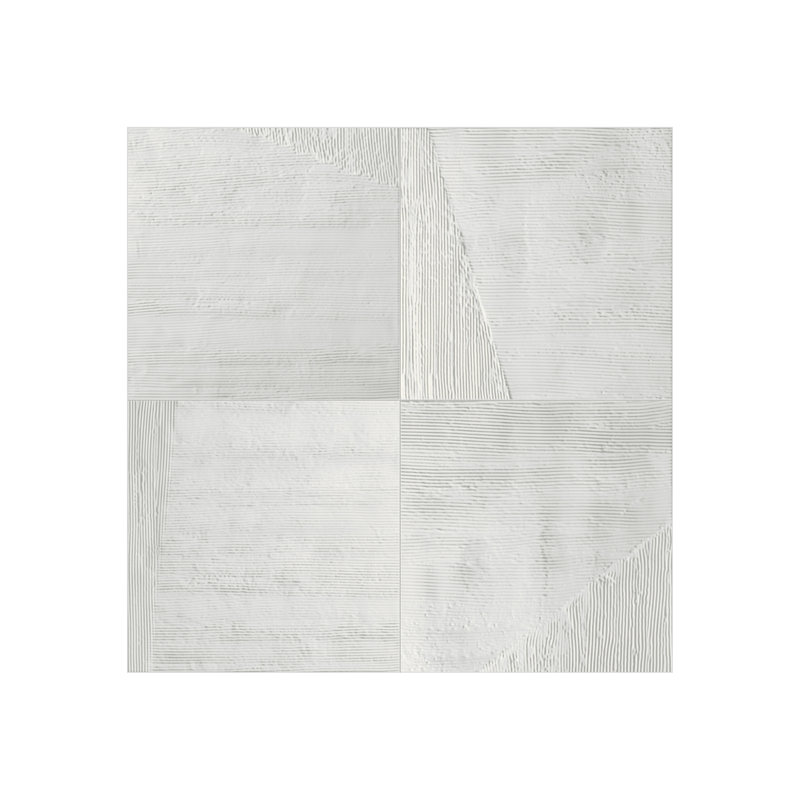 Gesso Terra Modern Abstract  6"x6" Porcelain Tile, White