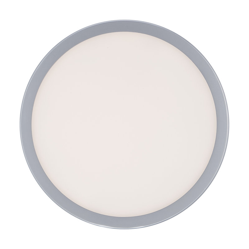 Geos 1 - Light LED Flush Mount, 0.88" H x 10" W x 10" D, Titanium, 2700K