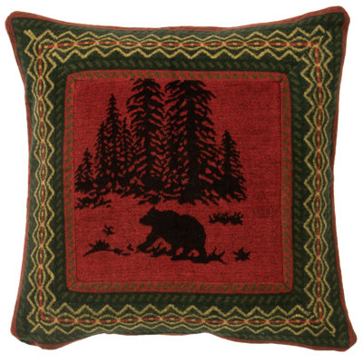 Housse de coussin Wooded River Bear 26 x 26, Euro, Wildlife