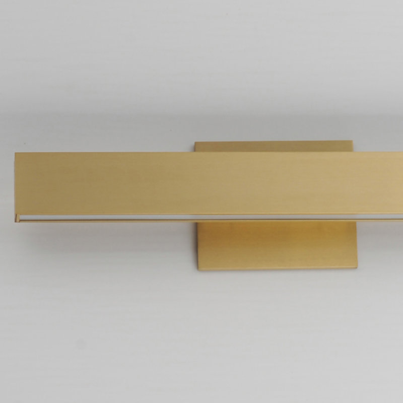 Alumilux Sideline - Bath Vanity-Bath Vanity, Satin Brass, 4.75" H x 18" W x 3" D