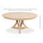 Casual Round Solid Oak Dining Table-1458034133-1458034134