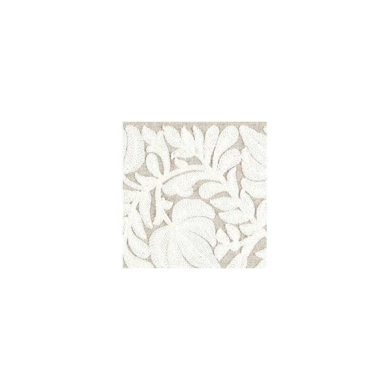 Botanica Coventry Embroidered Tape Fabric, Flax