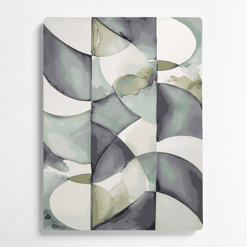 Abstrait aquarelle 88, art mural en métal blanc