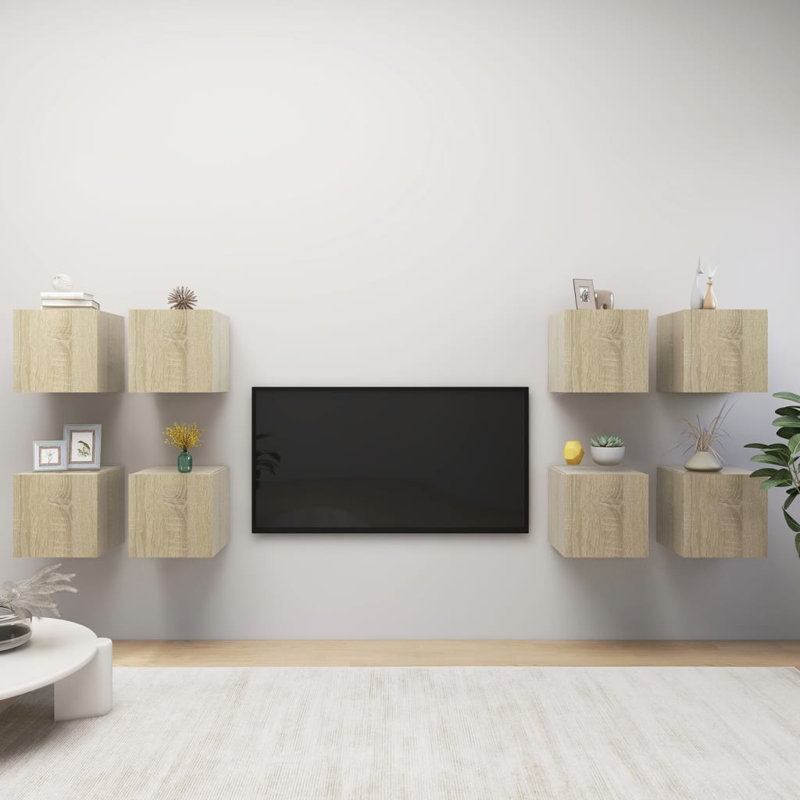 Goeffrey Unfinished Entertainment Centre for TVs up to 88", Sonoma Oak