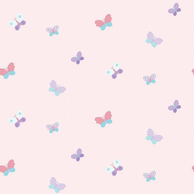 Rouleau de papier peint L 33 pi x l 21 po Just 4 Kids 2 Butterflies