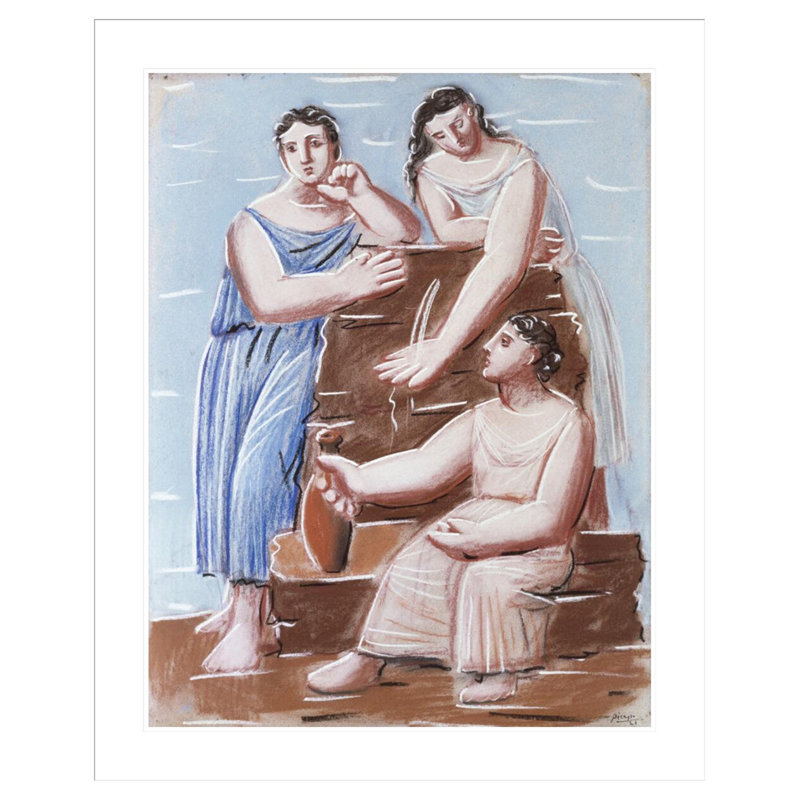 «Three Women at the Fountain» par Pablo Picasso, impression giclée sur cadre, H 41,31 po x l 33,5 po