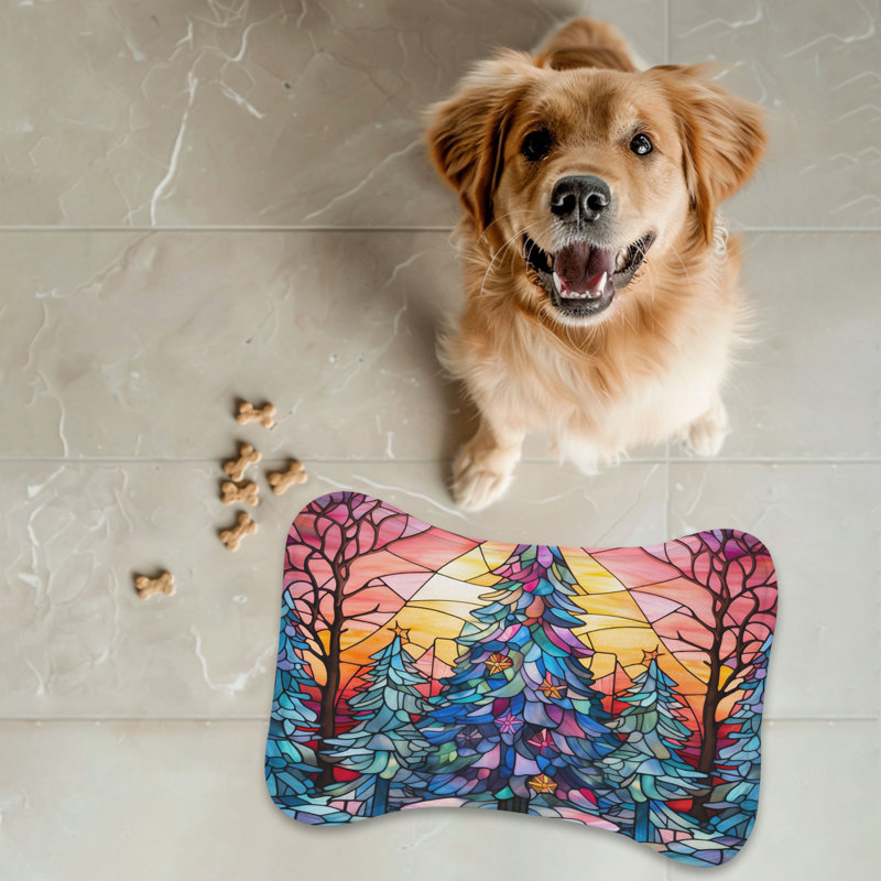Tapis de Noël en mosaïque 1 pièce, 14"