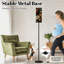 Lampe sur pied à motif floral rétro foncé, moderne, beige, brun, fleurs, noir, à intensité variable avec télécommande