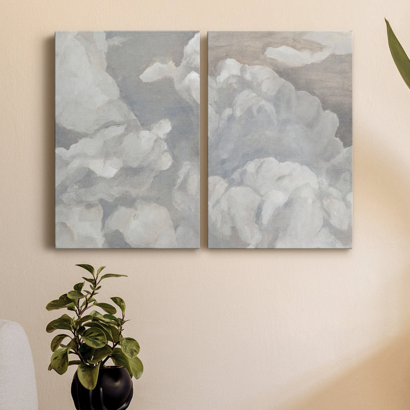 Toile tendue avec châssis Scattered Sky I - prêt à accrocher, H 18 po x l 24 po x P 1 po